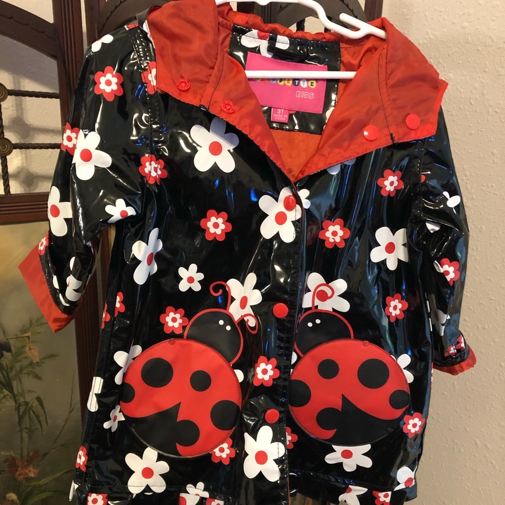 Kids Adorable Ladybug Raincoat